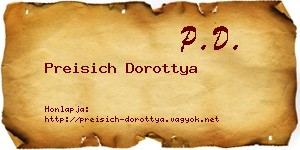 Preisich Dorottya névjegykártya